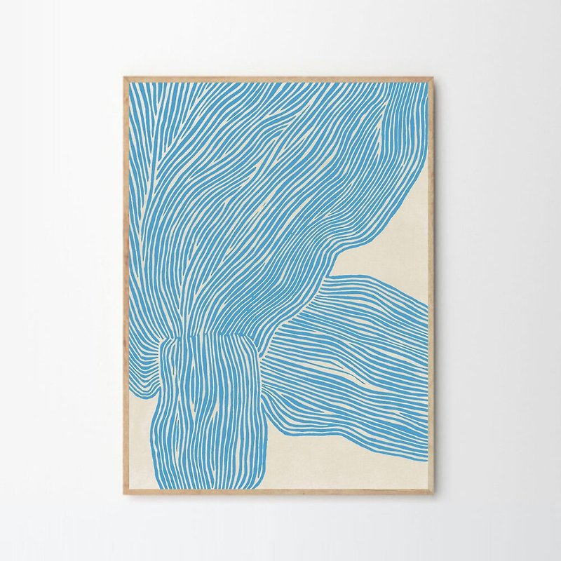 【藝術掛畫】Rebecca Hein | The Line - Blue - 掛牆畫/海報 - 紙 