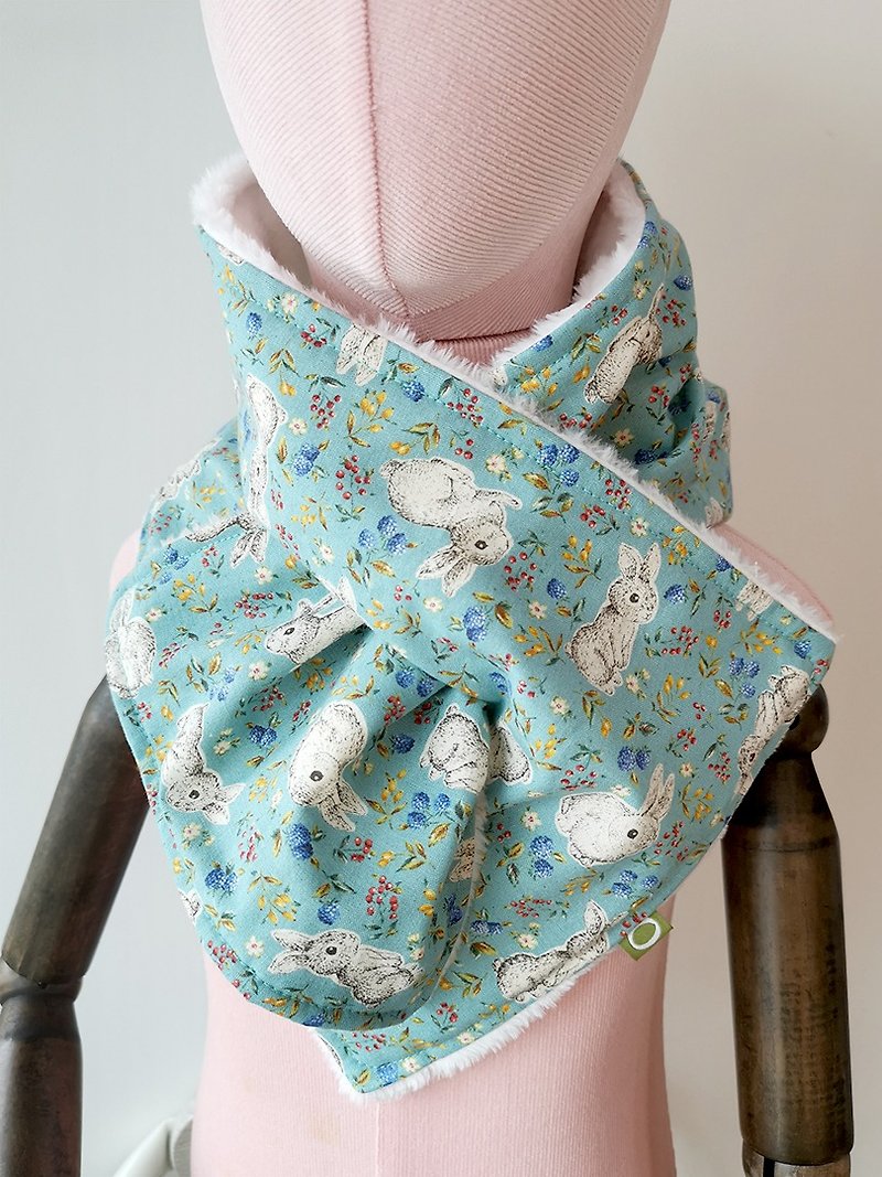 Christmas gift rabbit fur scarf neck scarf parent-child couple warm neck scarf - Knit Scarves & Wraps - Cotton & Hemp 