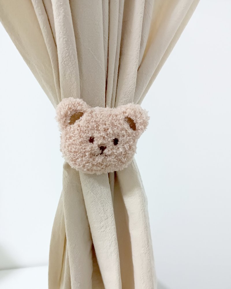 Cute bear lace embroidery curtain door curtain straps - ม่านและป้ายประตู - ผ้าฝ้าย/ผ้าลินิน 