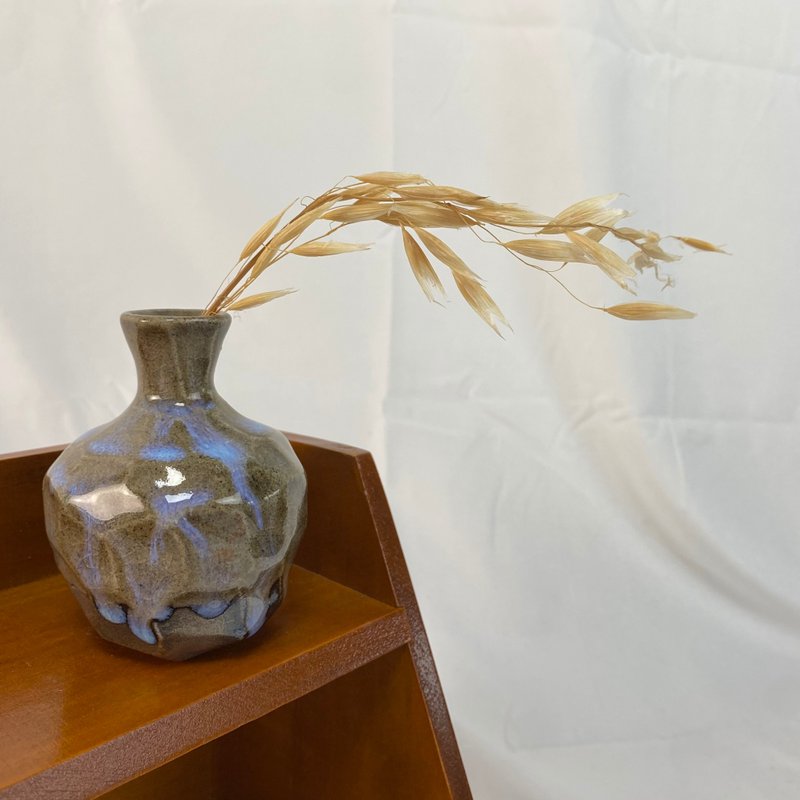 藍色眼淚小花器 - 花瓶/花器 - 陶 