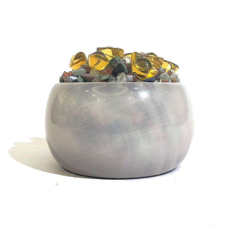 [ARTFINITY Dayi 石]パープル翡翠の宝庫 絶妙な幸運のお金 - 置物 - 翡翠 パープル