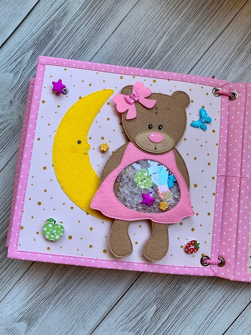 Teddy Bear Baby Book Pattern, Mini Book for Kids, DIY Busy Book Pages Pattern