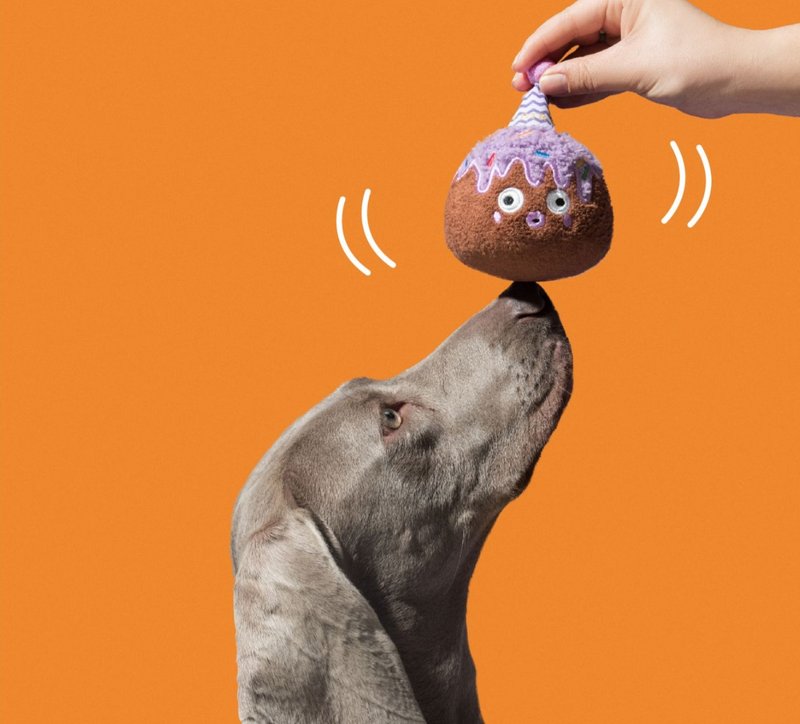 【ピエロケーキ】子犬のおもちゃ/セルフハイボイス/ぬいぐるみ - おもちゃ - その他の素材 パープル