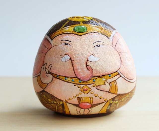 ganesh ji stone painting