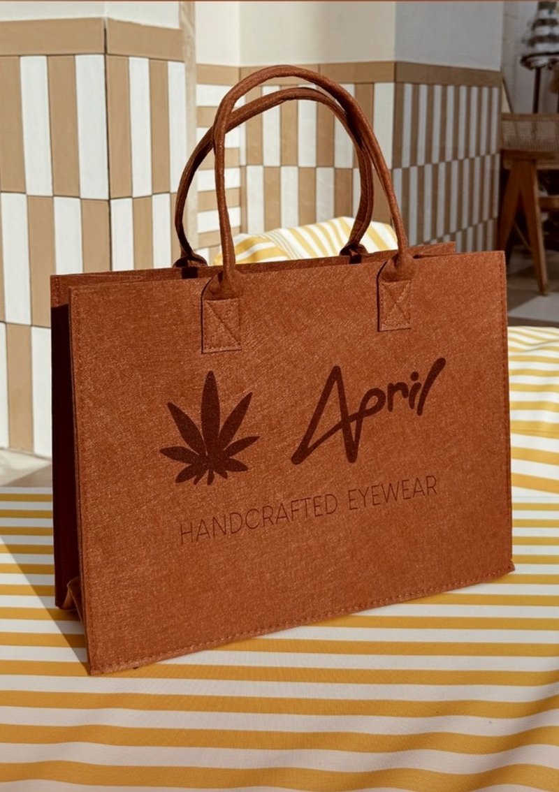 A Gift Just for You ! Buy glasses frame Get Free April eyewear Tote Bag - 眼鏡/鏡框 - 其他材質 咖啡色