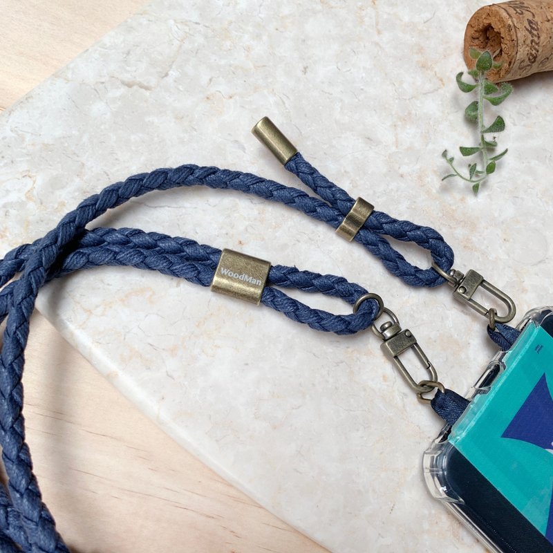 Braided style adjustable mobile phone strap-simple style (two colors available) - อุปกรณ์เสริมอื่น ๆ - ลินิน สีน้ำเงิน