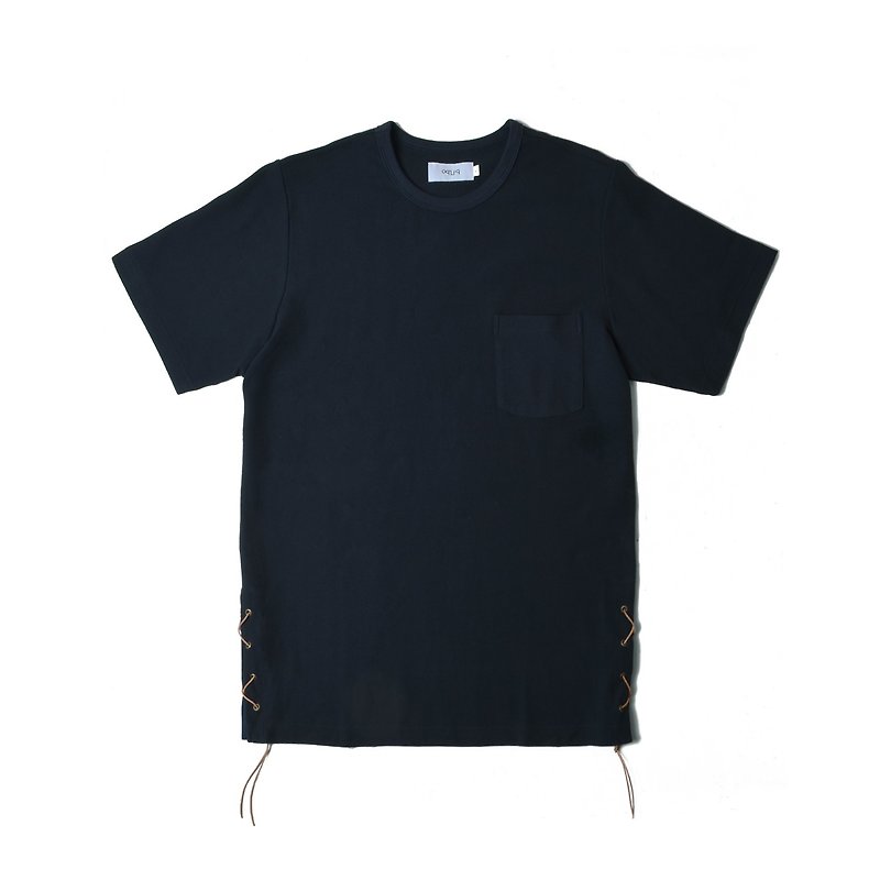 oqLiq - Display in the lost - Leather straps short T - Men's T-Shirts & Tops - Polyester 