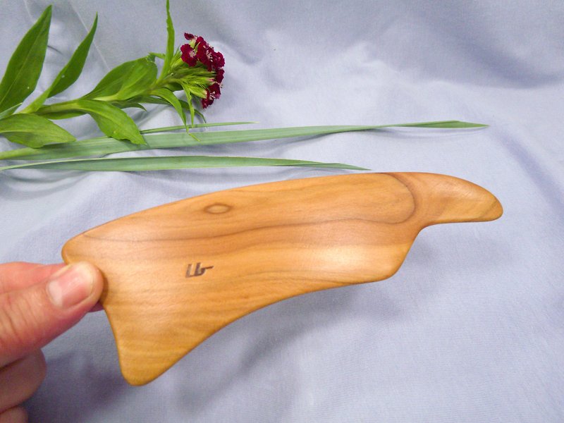 Gua Sha マッサージ木製ツール、中型スクレーパー、顔用木製マッサージ - 美顔ツール - 木製 ブラウン