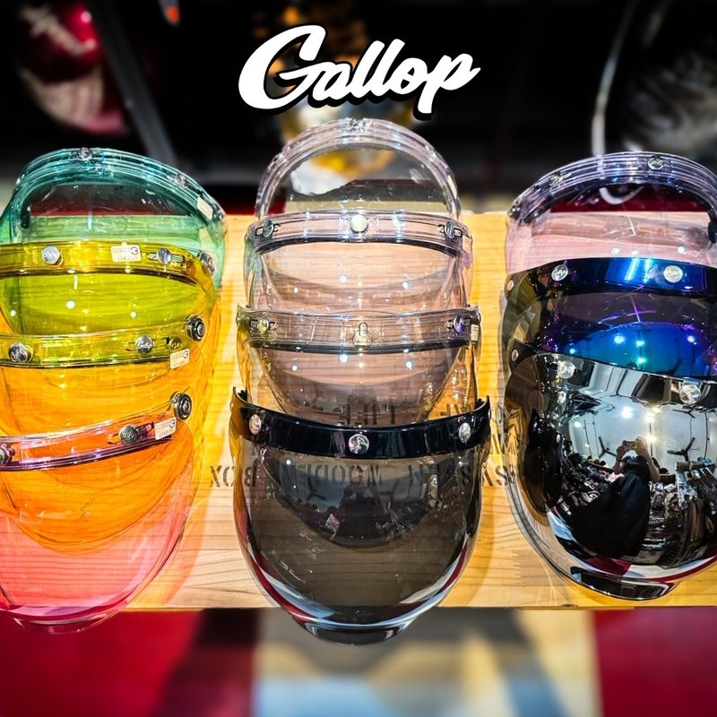 GALLOP Universal Flip-Up Bubble Mirror - 9 types available - Helmets - Other Materials 