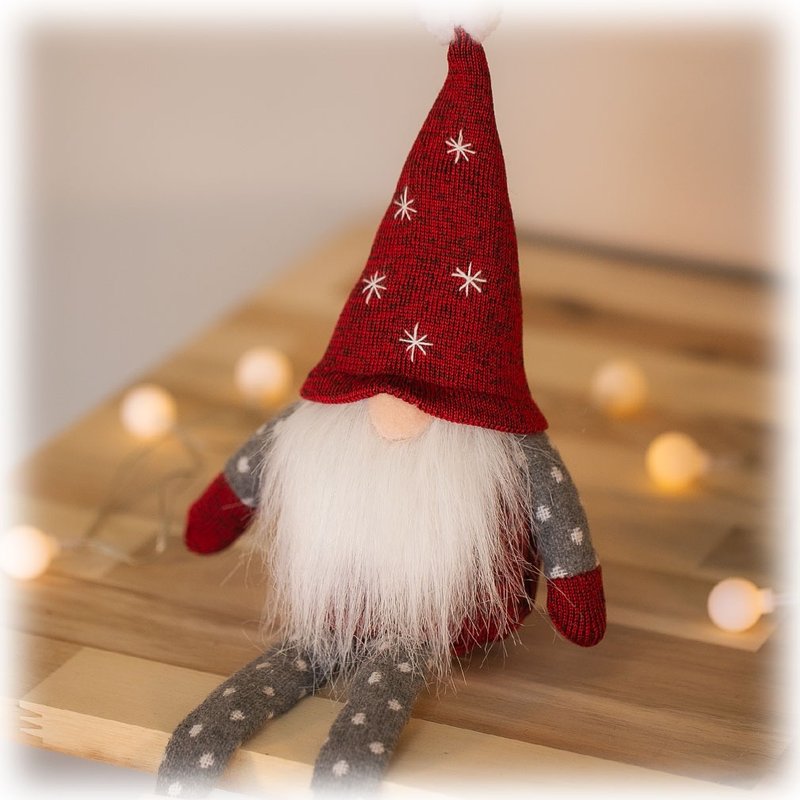 デバリエ トムテ クリスマス 北欧の妖精 サンタクロース 足長トムテ インテリア クリスマスオーナメント お部屋飾り ユールトムテ (カーキ)xwa03-r - 其他 - 棉．麻 紅色