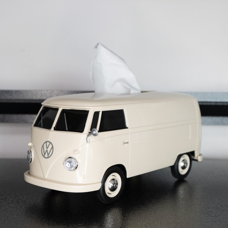 【完美禮物】典雅復古1:16VW T1車型收納盒米白色經典版 - 居家收納/收納盒/儲物盒 - 塑膠 