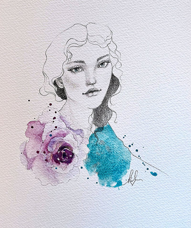 Kaohsiung Sketch+Watercolor Fashion Portrait Class - Illustration, Painting & Calligraphy - Paper 