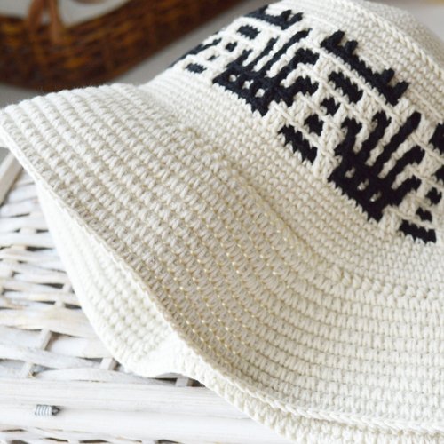 Crochet bucket hat women men embroidery Custom knit mustard fisherman hat -  Shop CrochetedDesignHM Hats & Caps - Pinkoi