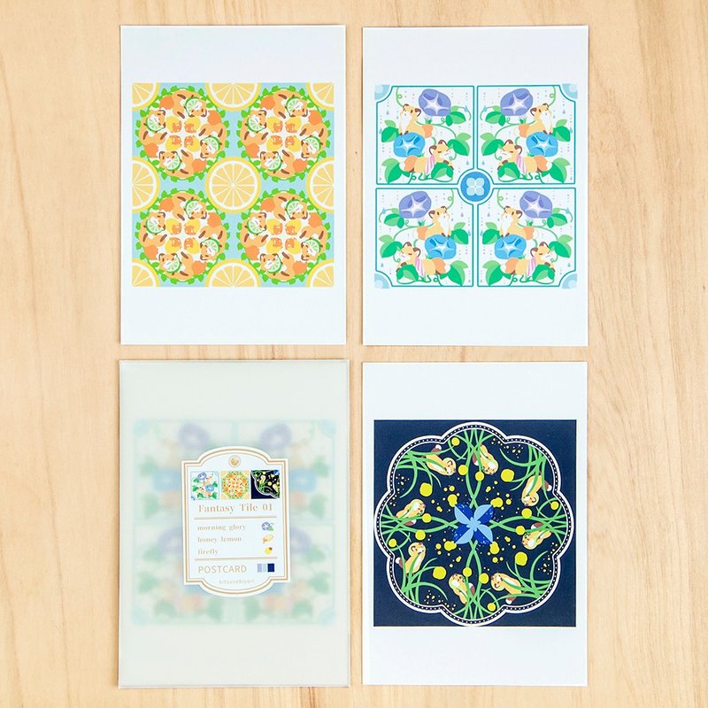 | Summer Impressions | Tile Postcard Set - การ์ด/โปสการ์ด - กระดาษ ขาว