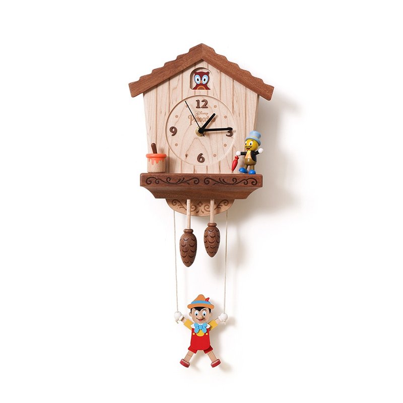 【Pinocchio】Wall Clock | Wooderful life - ของวางตกแต่ง - ไม้ หลากหลายสี