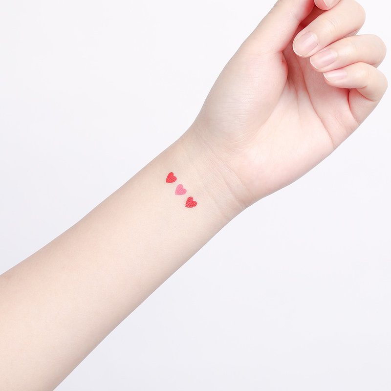 Surprise Tattoos - Heart Temporary Tattoo - สติ๊กเกอร์แทททู - กระดาษ หลากหลายสี