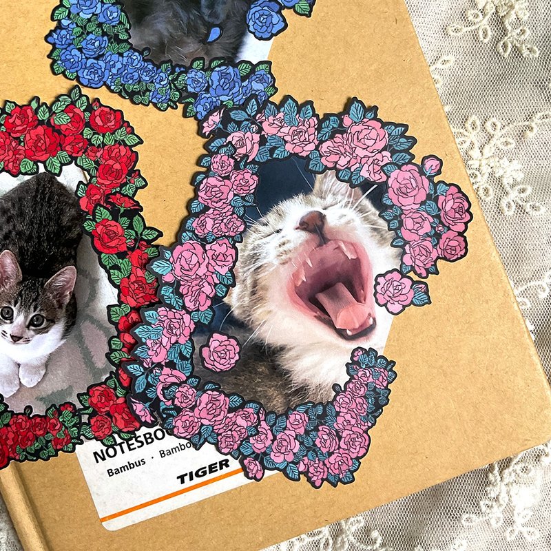 summer roses Flower seal sticker (dami) vintage stationery gift - 貼紙 - 紙 多色