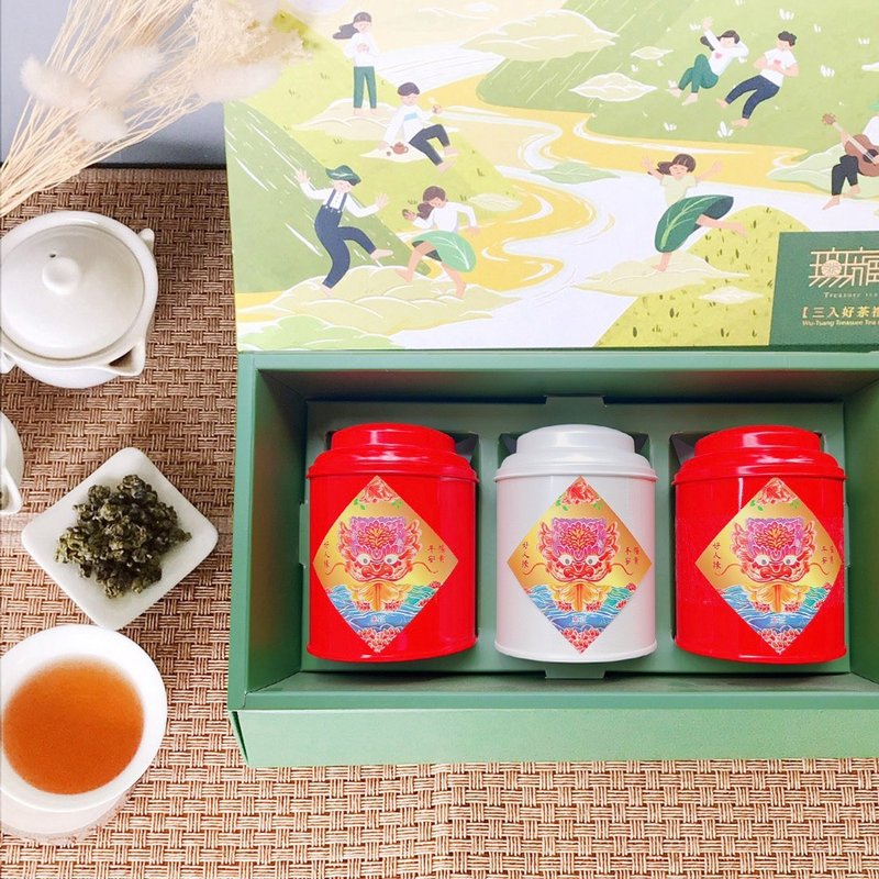 U1 New Year Charity [Wuzang] Alishan Story Tea Three-piece Gift Box [Fresh Style] - Warm and Sweet Rhyme - Tea - Fresh Ingredients Multicolor