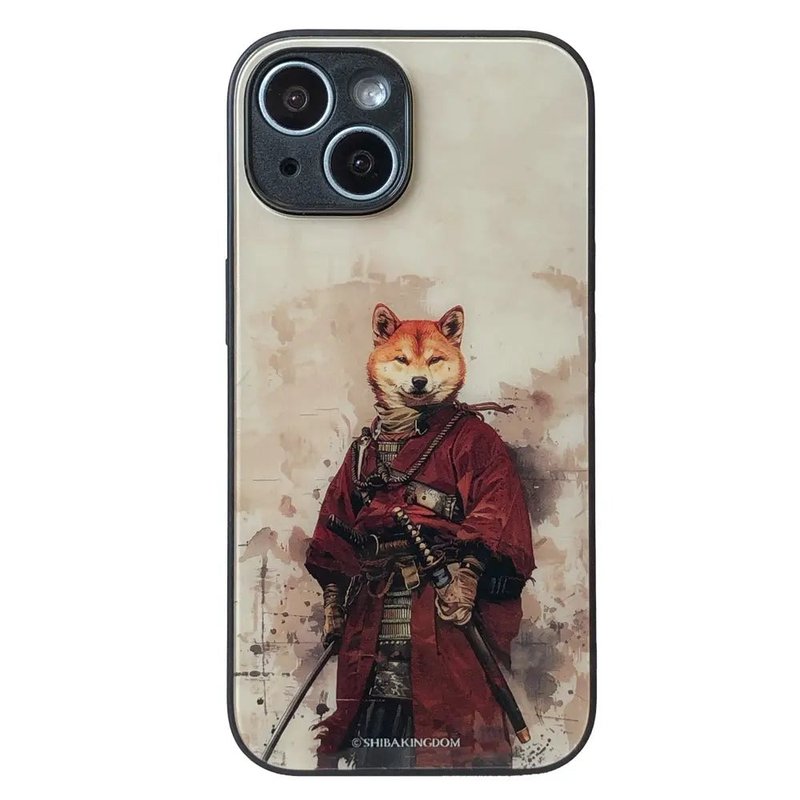 Shiba Samurai 柴犬浪人 02 強化玻璃 iPhone 保護殼 - 手機殼/手機套 - 塑膠 卡其色