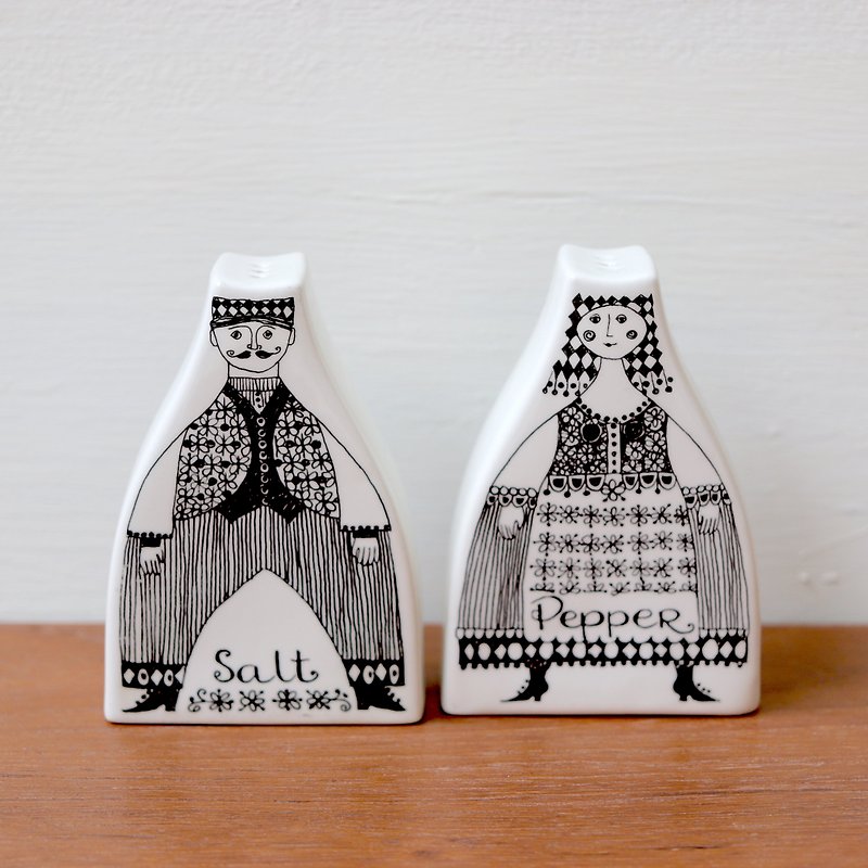 Norway Figgjo Flint Lotte Lotte Series Salt and Pepper Group - Food Storage - Pottery White