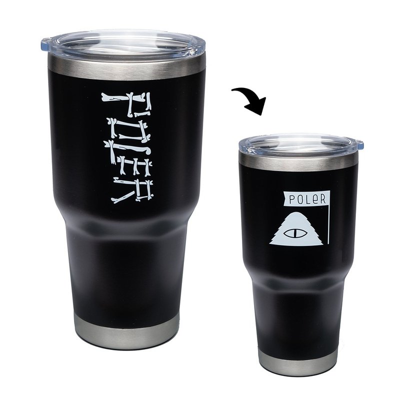 POLER 30 OZ STAINLESS STEEL TUMBLER Ice Dam Cup 887ml Black - ชุดเดินป่า - วัสดุกันนำ้ สีดำ