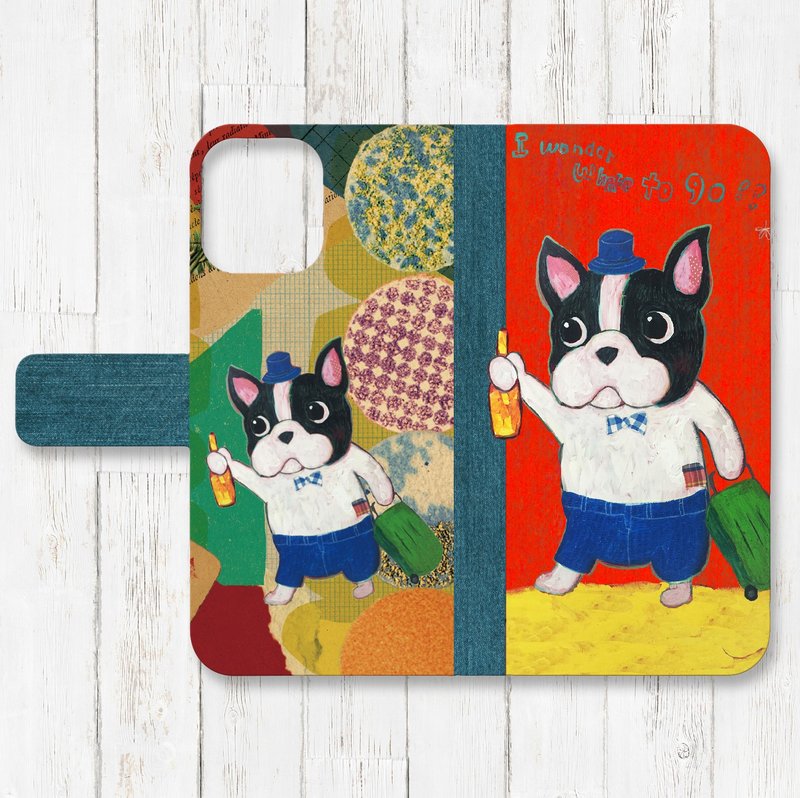 法國鬥牛犬筆記型iPhone智慧型手機保護殼 - 手機殼/手機套 - 人造皮革 