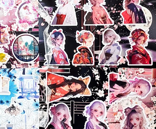 コラージュシート 素材紙 a4デザインペーパー 人物 女の子 Ape様