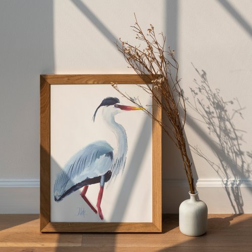 アオサギ油彩画 アオサギ油彩画 アオサギ」原画作品 – HERALBONY