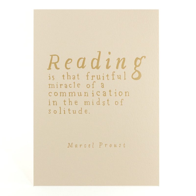 Quote by Marcel Proust - 5x7 Letterpress Print - Posters - Paper Gold