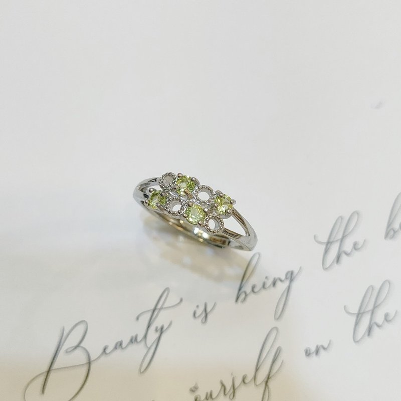 Le Bonheur Stone Cave Ring Opening Adjustable (Valentine's Day Birthday Gift) - แหวนทั่วไป - เครื่องประดับพลอย สีเขียว