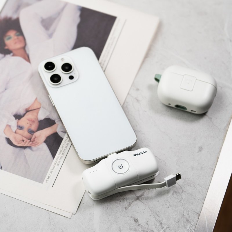 Type-C Hammer Multifunctional, Lightweight and Universal Power Bank - White - Chargers & Cables - Other Materials White