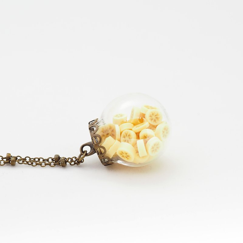 「OMYWAY」Banana Necklace - Glass Globe Necklace - สร้อยติดคอ - แก้ว 