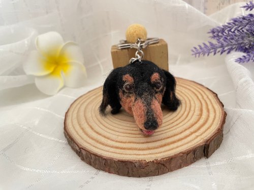 ミント様専用】ダックス 犬 羊毛フェルト ストラップ ハンドメイド