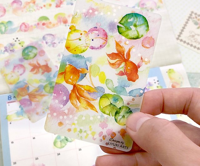 Colorful Masking tape card (Easy to pack a part of MT for exchange or  selling) - Shop Lilly Bloom Cards & Postcards - Pinkoi