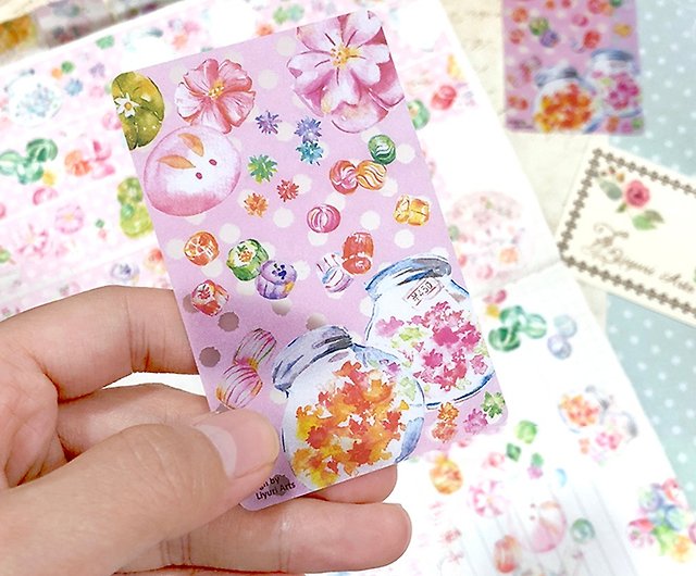 Colorful Masking tape card (Easy to pack a part of MT for exchange or  selling) - Shop Lilly Bloom Cards & Postcards - Pinkoi