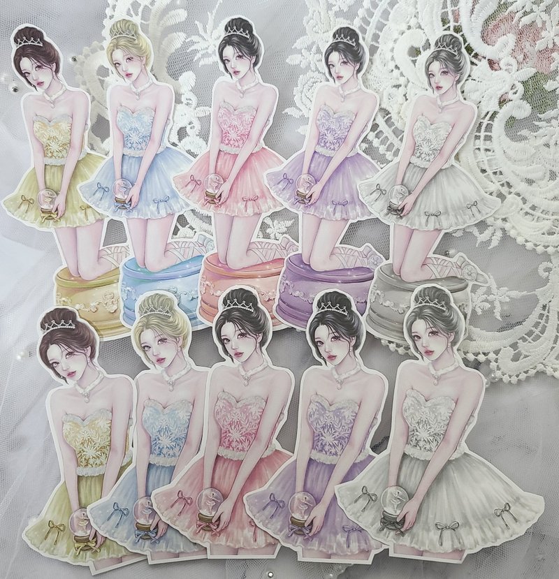 cristal sticker all set - 貼紙 - 紙 多色