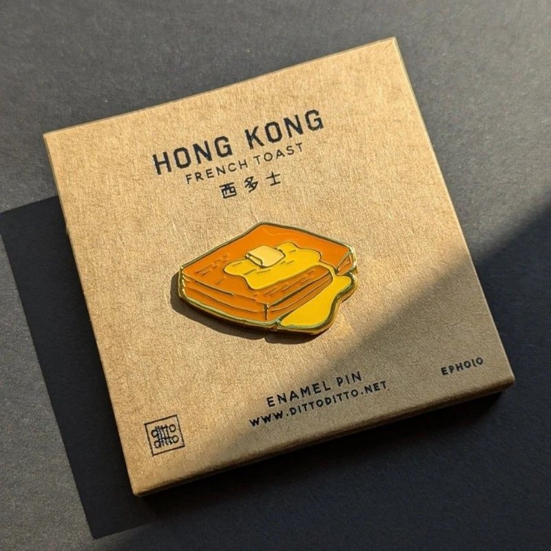 西多士別針 - 徽章/別針 - 其他材質 金色