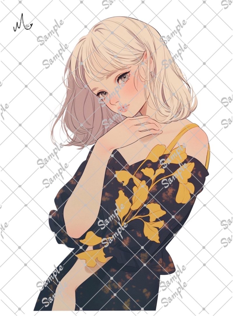 オリジナル人物ステッカー9月新作 - 貼紙 - 紙 