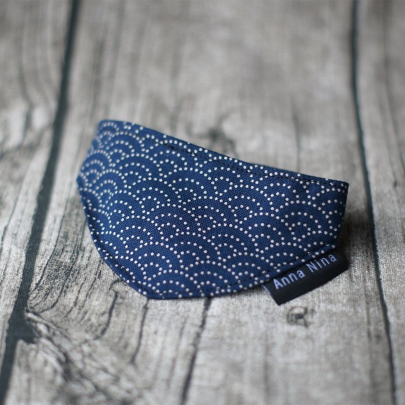 Pet triangular towel blue 2L - ปลอกคอ - ผ้าฝ้าย/ผ้าลินิน สีน้ำเงิน