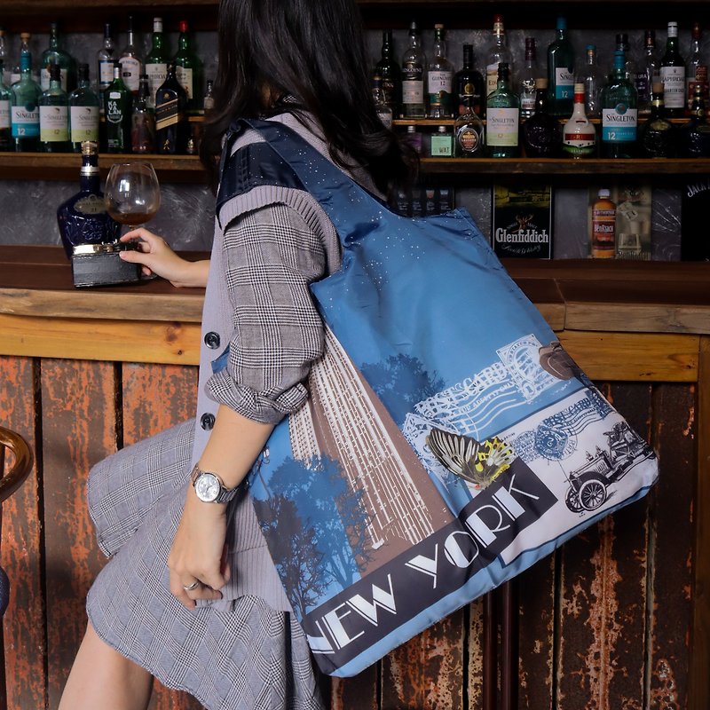 ENVIROSAX 澳洲折疊購物袋 | Travel旅行─美國紐約 - 側背包/斜孭袋 - 聚酯纖維 多色