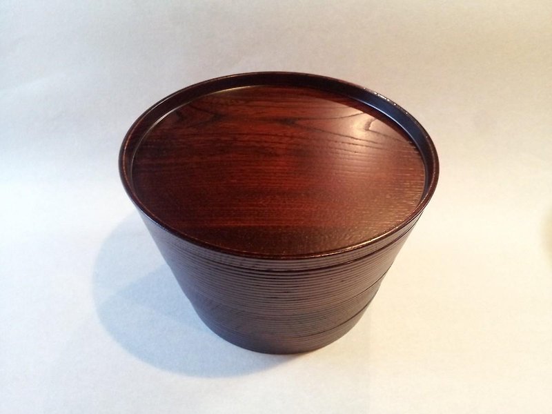 Three-stage plug, vermilion in the reservoir - Bowls - Wood Red