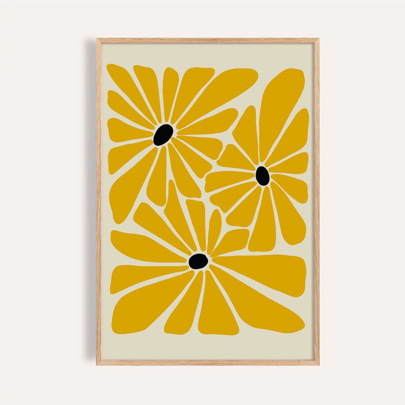 金色曦光 Golden Daisies / 波西米亞風格 掛畫 畫芯 海報 - 海報/掛畫/掛布 - 紙 