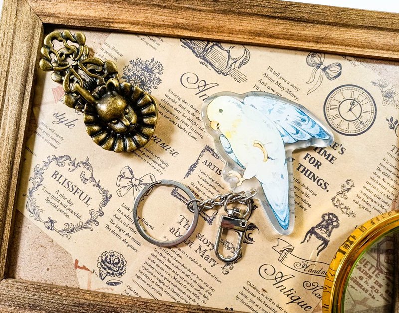 KR522可愛吊飾cute pendant_鸚鵡parrot.Q - 鑰匙圈/鑰匙包 - 塑膠 多色