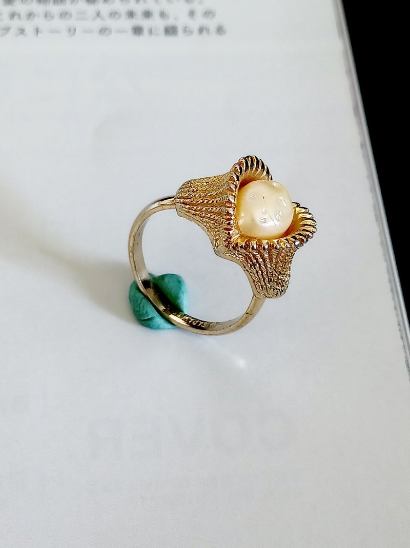 vintage jewelry Sarah cov 典雅金色珍珠風格 戒指 - 戒指 - 其他金屬 