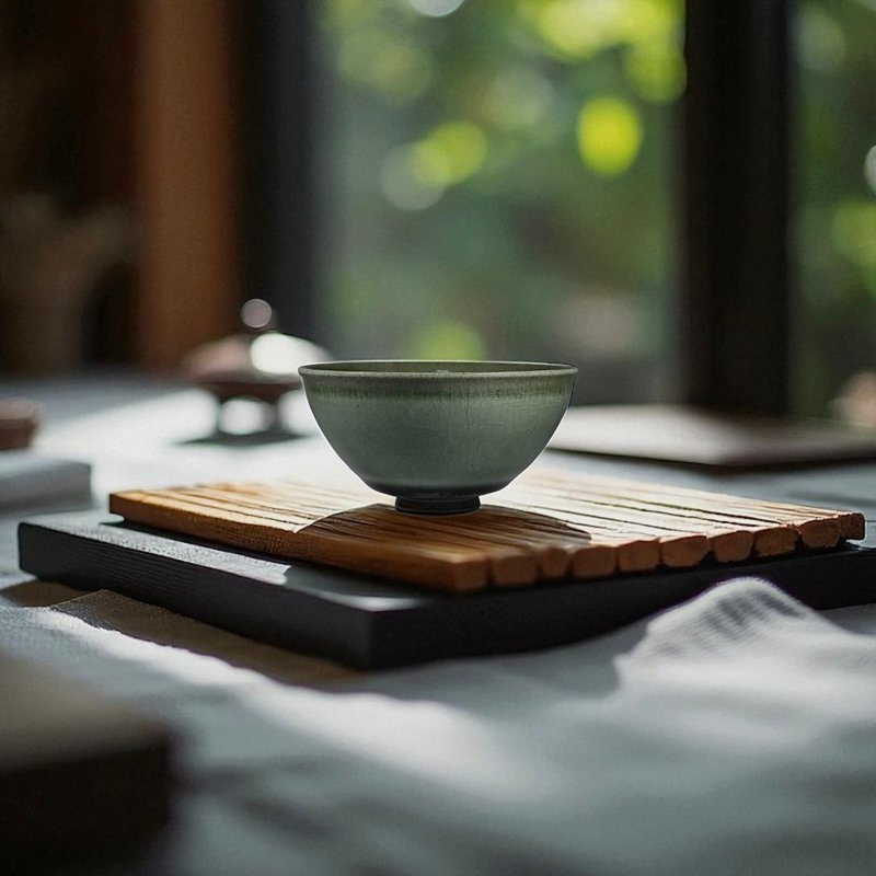 【唯一手作】柴燒龍泉青瓷茶碗LONG020 - 茶壺/茶杯/茶具 - 其他材質 