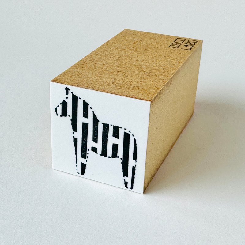 きせかえダーラナホース【Dress-up Dalahäst】Bark stripe - 印章/印台 - 橡膠 