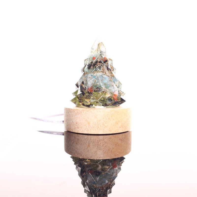 【M31仙女星】綠色銀色聖誕樹4-奧剛能量樹/寶石樹小夜燈燈飾/ 溫 - 擺飾/家飾品 - 半寶石 綠色