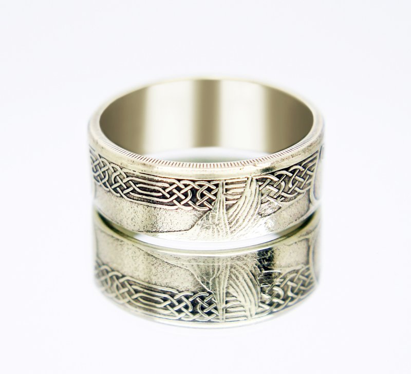 Isle of Man Coin Ring 1 pound 2017 coin rings for men coin rings for women - 戒指 - 其他金屬 