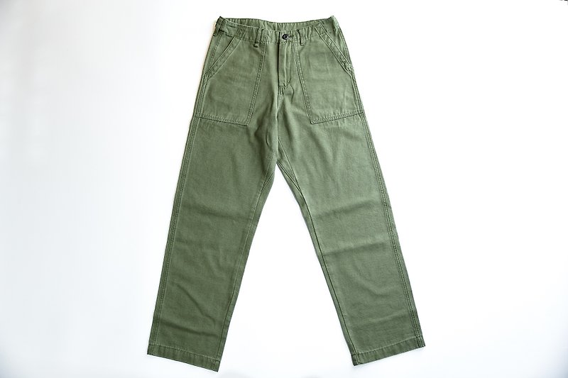 OG107米軍緑のズボン広い限定版のストレート - パンツ メンズ - コットン・麻 グリーン
