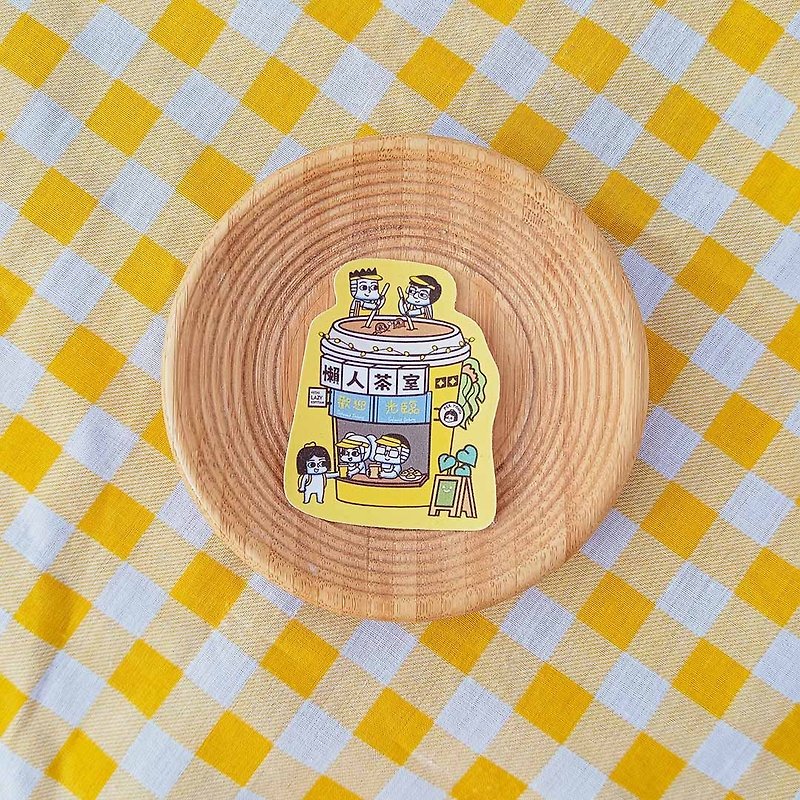6cm Sticker Kopitiam Glitter | Coffee | Pee Yong - สติกเกอร์ - วัสดุกันนำ้ 